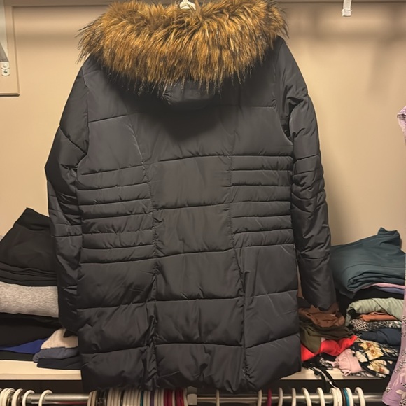 Brand New Laura Navy Winter Jacket with Fur Hood - Size XL - Picture 2 of 3